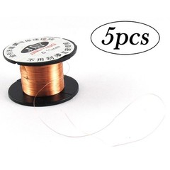 5pcs JLY 0.1mm Fly Line Maintenance Welding PPA Enamelled Line Copper Reel Wire
