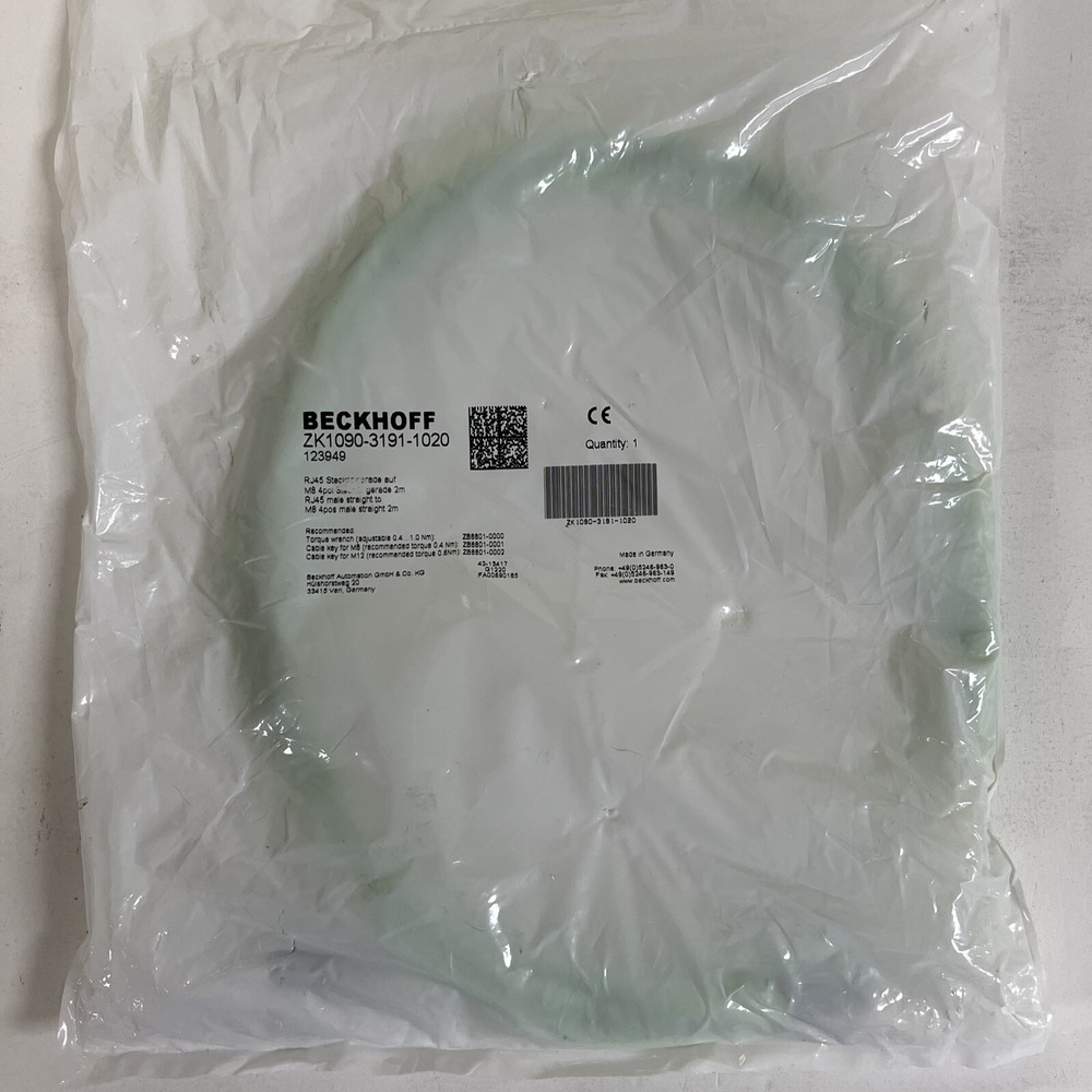 Beckoff ZK1090-3191-1020 2m Length Genuine Germany New