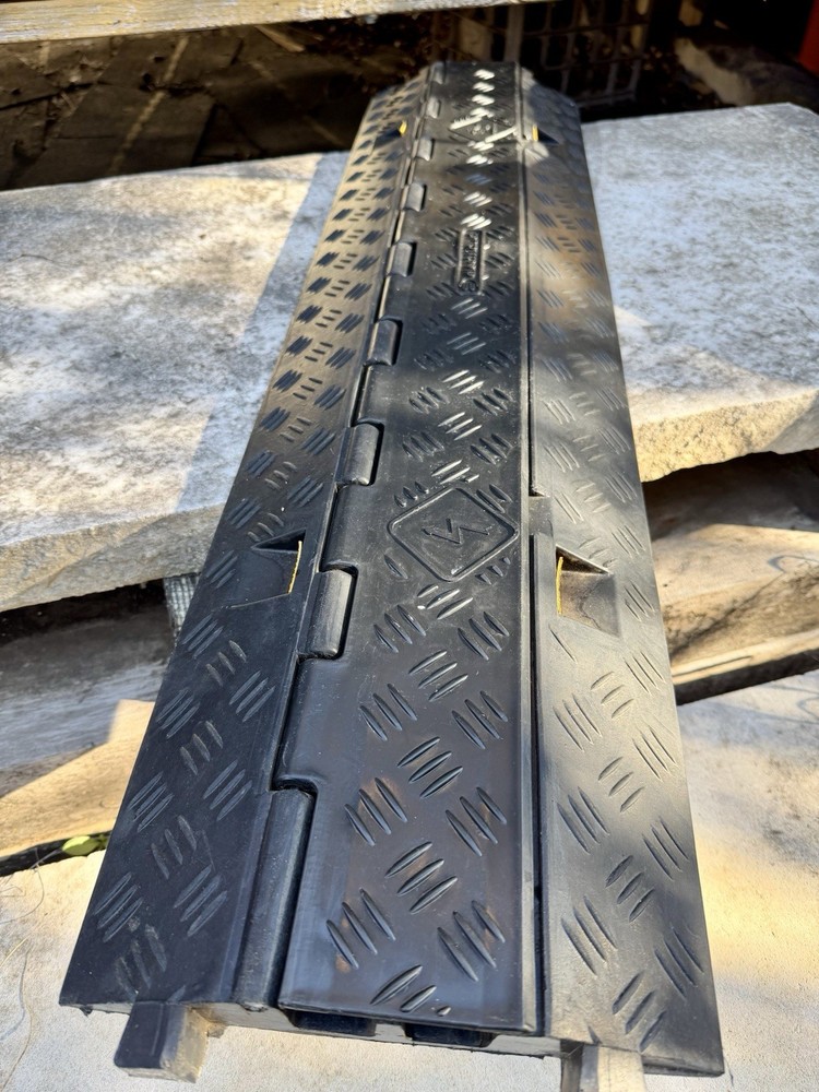 Cable Protector 2 Channel- W/Lid- Supports Vehicular Traffic 12000 LBS per Axle