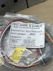 (6) TPC Wire & Cable 89500 90 Deg Male Receptacle 5 Pole New In Individual Bags