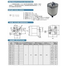 CBK Gear Pump CBK-F2.1/F1.6/F3.2/F4.8/F6.8/F7 Lifter Hydraulic Power Oil Pump