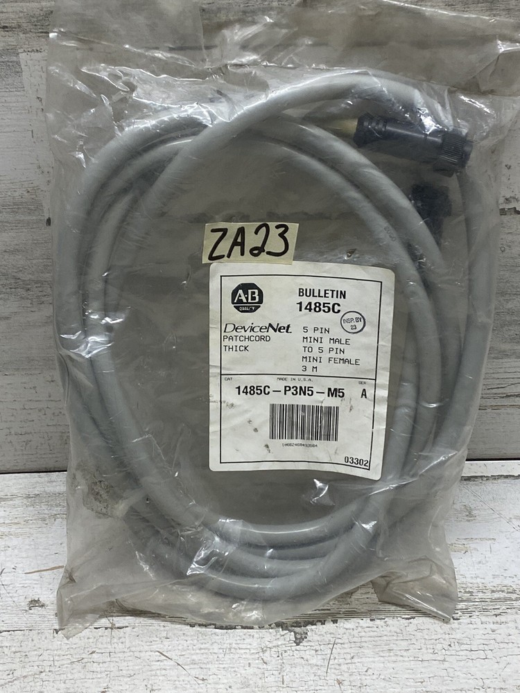 Allen Bradley 1485C-P3N5-M5 /A Patchcord 5 Pin Mini Male to Mini Female 3M New