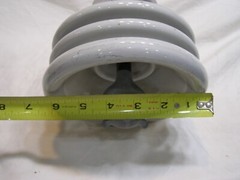 Chance High Voltage Cap & Pin Electrical Insulator 7500 Test Porcelain & Galvani