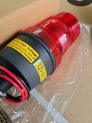 CT015B GRAINGER TYPE 2ERP1 / 2ERP1 Warning Light Red Strobe Tube XENON