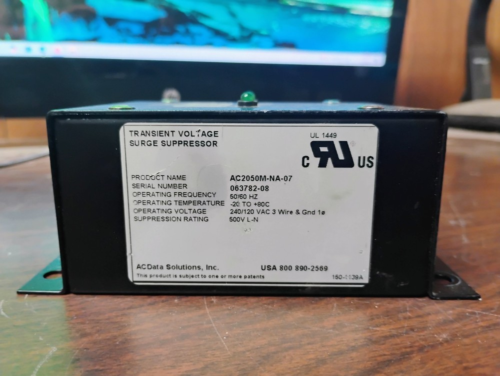 ACData AC2050M-NA-07 TRANSIENT VOLTAGE SURGE SUPPRESSOR PRE-OWNED GOOD CONDITION