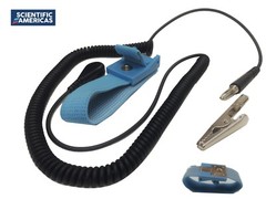 Vinyl ESD Anti-Static Mat kit-Dual Bench/Wrist Strap-18X24-Gray-Free Shipping