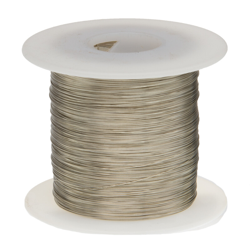 30 AWG Gauge Tinned Copper Wire Buss Wire 500′ Length 0.0100″ Silver