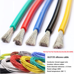 Flexible Silicone Wire Cable 10AWG/12/14/16/18/20/22/24/26/28/30 AWG Colours