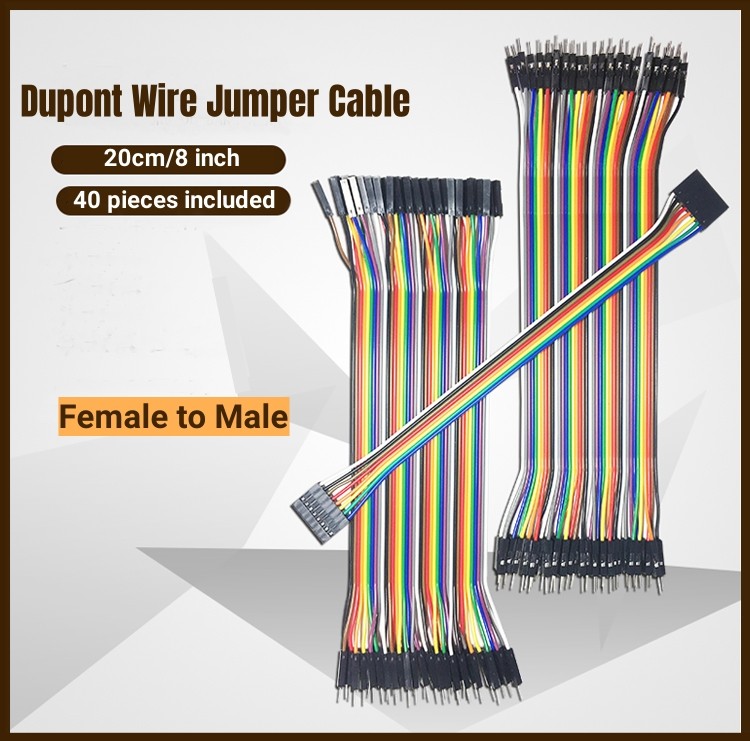 Female to Male Arduino Breadboard Cable Lead Dupont Jumper Wire Cable