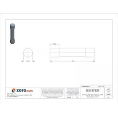 Glass Fuse, 3.50A, 10kA at 125V AC, 200A at 250V AC, 5 PK AGC-3-1/2-R