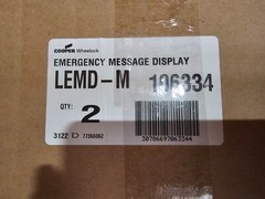 Cooper wheelock emergency message display