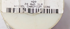 Nickel Chromium Wire 20 Gauge 0.032″ Diam x 315 Ft. Long 1 Lb Spool H20