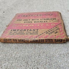BAND-IT Stainless Steel Band 3/8″ and 1/2″ 100′ Roll – Lot of 2 (1 New)