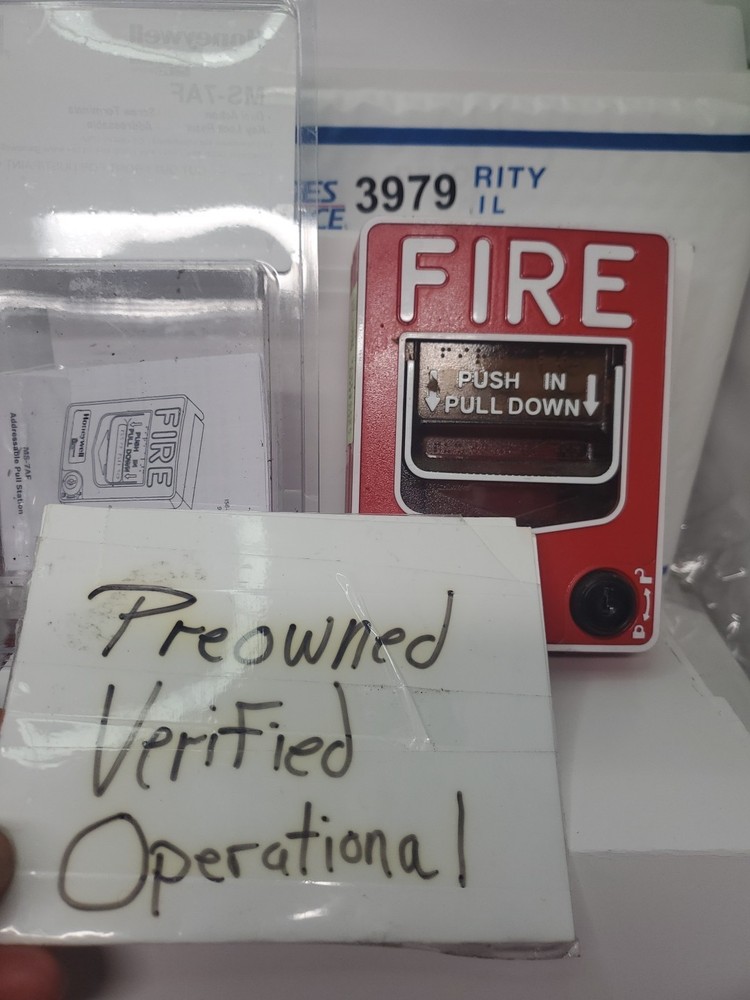 Used Honeywell Gamewell Red Dual Action Fire Alarm Pull Station No Key