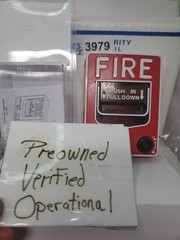 Used Honeywell Gamewell Red Dual Action Fire Alarm Pull Station No Key