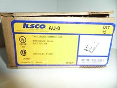 ⭐NEW Box Of 12⭐ ILSCO AU-0 Mechanical Lug 2-Conductor Double Barrel1/0-14 AWG