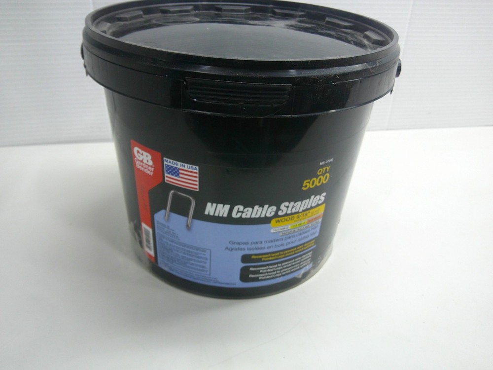 Gardner Bender MS975B Metal Staple 3 Cond 9/16″ 15mm 5000/Bucket