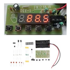 DIY Kit AM/FM Radio Receiver Module Kit Wireless Stereo 87-108MHz Electronic LED