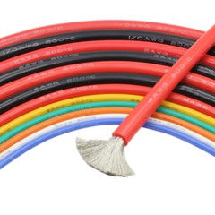 Silicone Rubber Cable Tinned Copper Wire Ultra Flexible Cable 14/16/17/18~30 AWG
