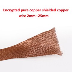 Pure Copper Expandable Metal Braided Shield Sleeving Tube Power Audio Cable Wire