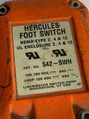 Linemaster Hercules 542-SWH Foot Switch