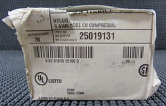 BURNDY YAZ6C-2TC38E2 AWG#6 TWO-HOLE LONG BARREL LUG – LOT OF 5 / NEW NO BOX