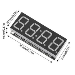 0.56” 4-bit 7 Segment HT16K33 LED Display Module Clock Module Green Yellow Blue