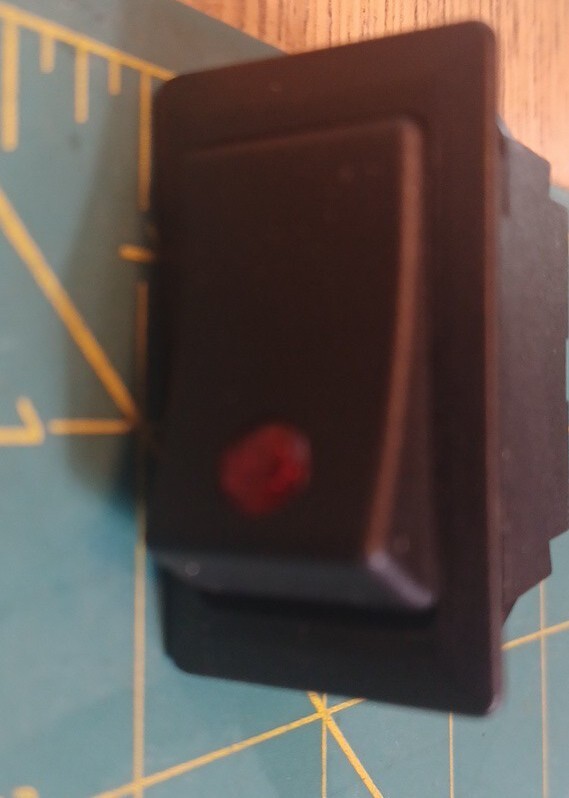 Heavy Red Duty Rocker Switch, Lighted -GSW-49