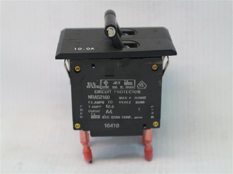Idec NRAS2100 Circuit Protector 220V 10A MAX.V 250VAC 2Pole 30 Days Warranty