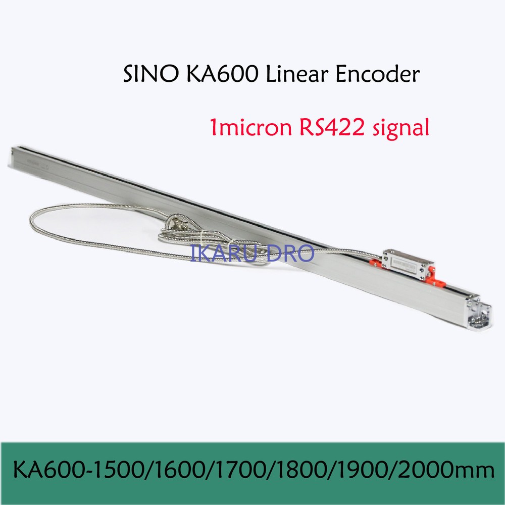 SINO KA-600 1000-2000mm 1micron RS422 DRO Linear Glass Scale 1um Optical Encoder