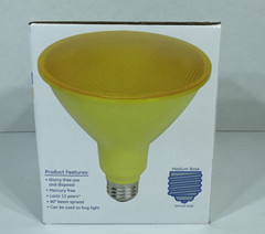 GE LED Flood Bulb, Yellow/ Bug Light Reflector, 8-Watts – 4 Pack