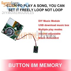 8M Recordable Sound Module MP3 Music Voice Player Board for Greeting Card DIY