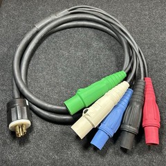 10 FT L21-30 Male To 5 Camlock 2 Male 3 Female Breakout Cable Adapter 600V