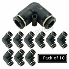 Push Connect Fitting Elbow 10mm Tube OD 90° Degree Adapter Air Compressor 10 Pcs