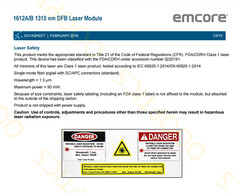 EMCORE 1612A/B 1310nm DFB Laser Module 110CH 25mW 1612M-110-SC-25