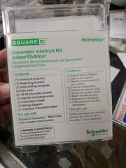 SQUARE D HOMCRBGK1C 100-125A INDOOR/OUTDOOR GENERATOR INTERLOCK KIT