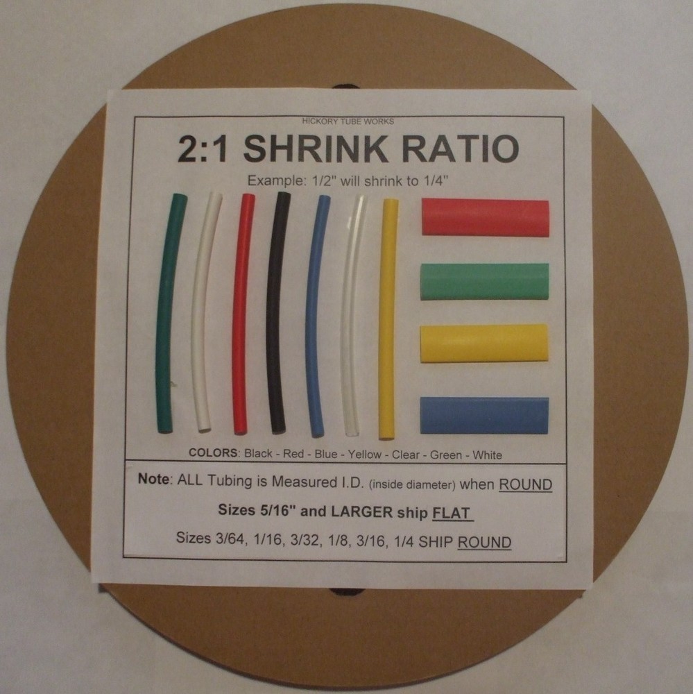 100 FT. CLEAR 1/16″ Polyolefin 2:1 Heat Shrink Tubing