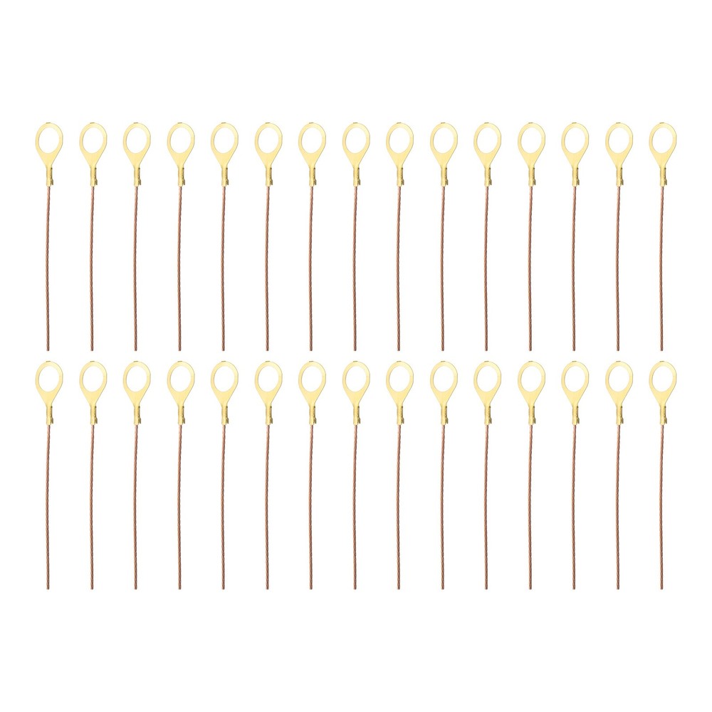 6 Inch Bare Copper Wire-Copper Grounding Lugs, 30 Pcs Copper Cables with Lug