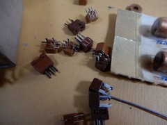 Vintage Electronic Components Bulbs Toggles Test Points Tube Sockets Transistor