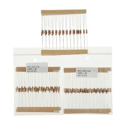 1000 Pcs 25 Values Resistor Kit 1 Ohm-1M Ohm with 5% 1/4W Carbon Film Resistors