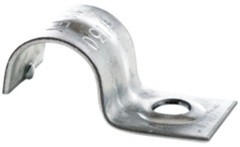 MINERALLAC 155, EMT Conduit Strap, 1″, 1/4″ Hole, Silver, Steel, 1-Hole, 3pcs