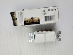 Leviton 5641-W White Combination 2 Switches 1 Single Pole & One 3-Way
