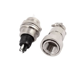 GX12-2 AC 250V 5A 2P 12mm Thread Metal Panel Cable Aviation Connector