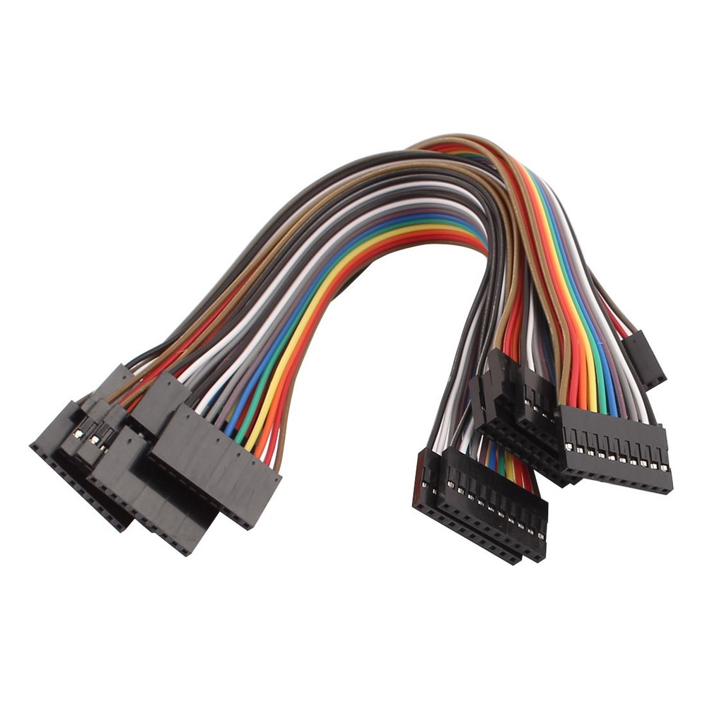 10Pcs Female to Female 10P Jumper Wires Ribbon Cables Breadboard DIY 20cm