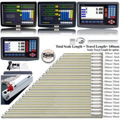 2/3 Axis Linear Scale Digital Readout LCD DRO Display Kit For Bridgeport Mill