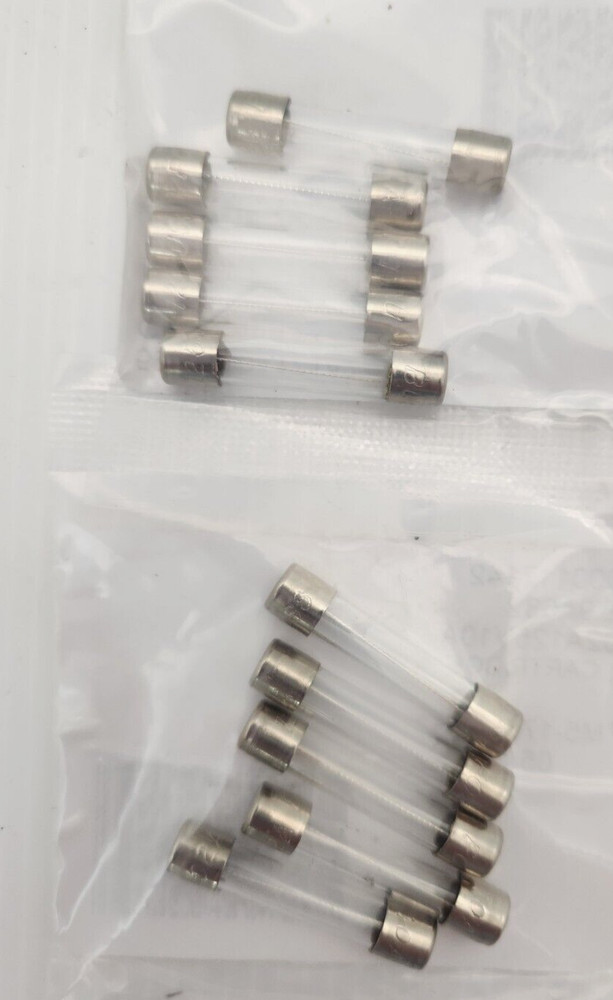Set of 10 BUSSMAN F02A125V10A 10A 125V Glass Fuse