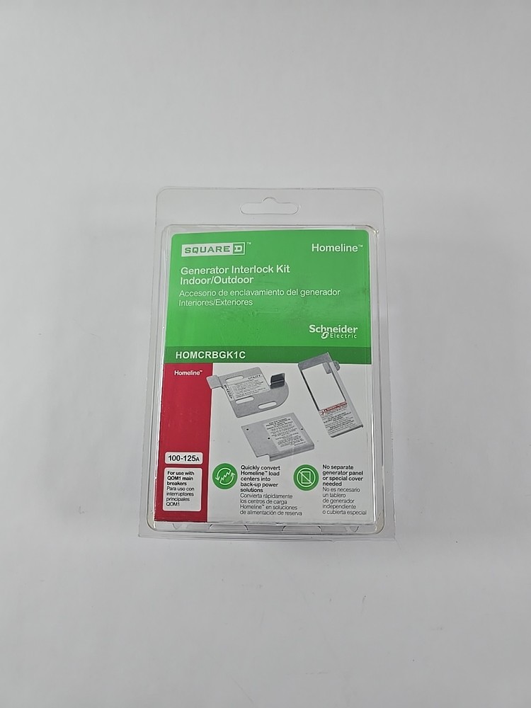 SQUARE D HOMCRBGK1C 100-125A INDOOR/OUTDOOR GENERATOR INTERLOCK KIT NEW