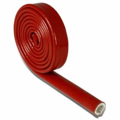 4-130mm Silicone Fibreglass Fire Sleeving Protective Heat Shield Wrap Red/Black