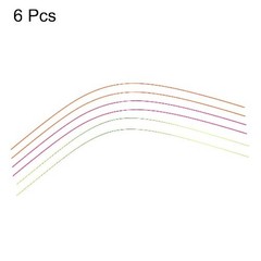 Fiber Optic Rods PMMA 0.5mmx25cm Sight Filament Red, Green, Orange 1 Set Pack 6