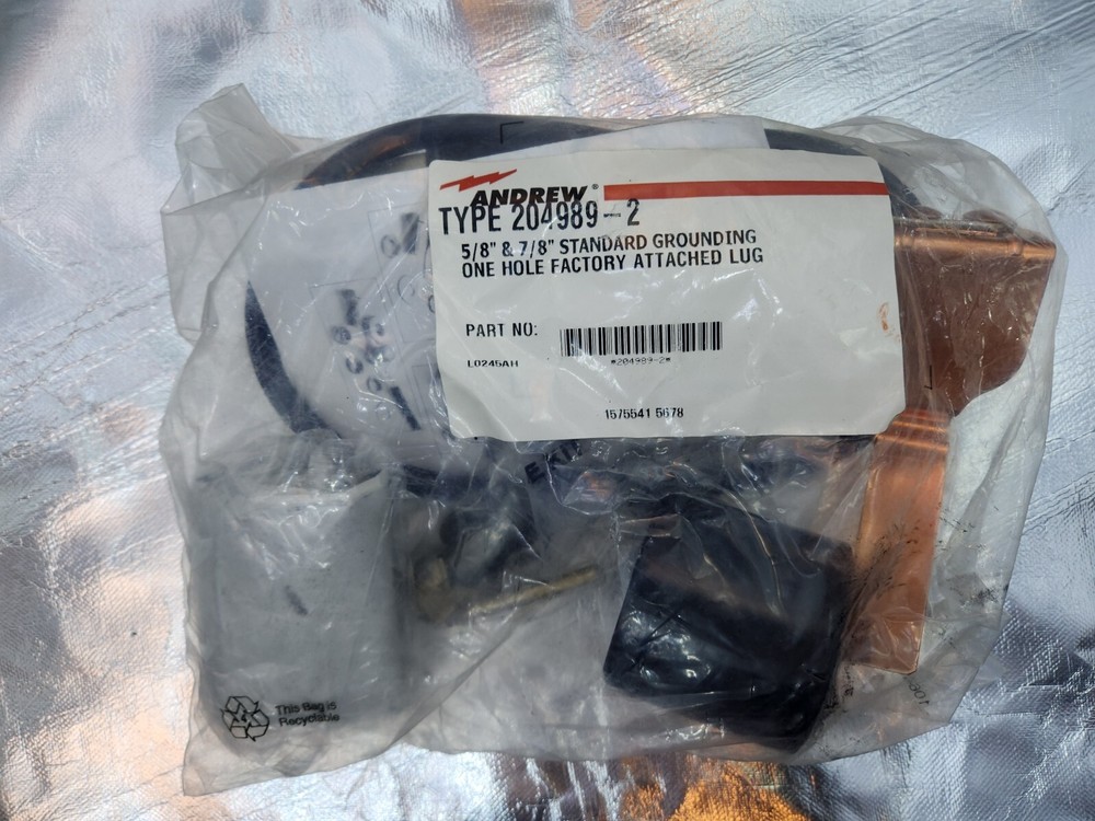 andrew type 204989-2 5/8″ & 7/8″ standard grounding one hole factory attach lug